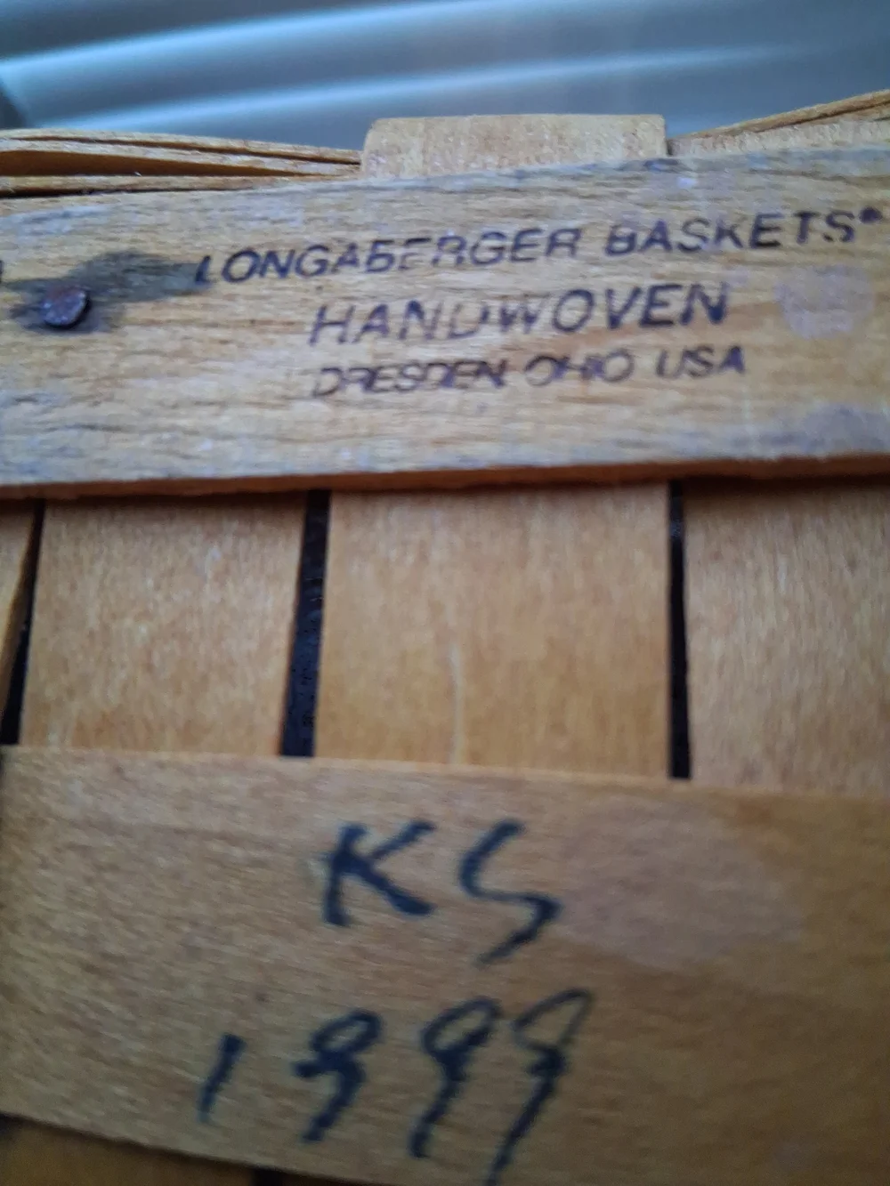 1999 Longaberger Natural Handwoven Storage Basket